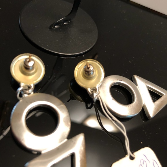 2-4-1 Gold/Silver-Tone Dangle Earrings - Picture 6 of 7